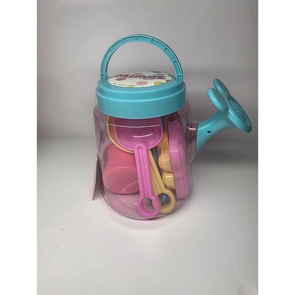 Disney Minnie Mouse Watering Can Set Bucket Shovel Rake Sifter Sand Molds NEW - Picture 4 of 4